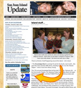 ads2 The ads start right under the much-read San Juan Calendar, and are rotated every page load...