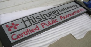 The new sign at what was Hawley & Nicholson CPAs...
