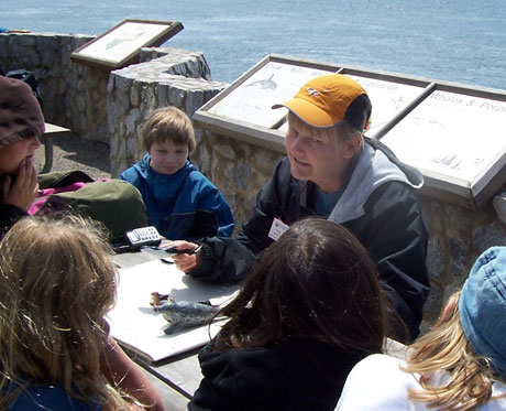 Nan & the second-graders at Lime Kiln State Park last week....