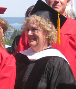 Denise at the Skagit Valley College graduation last month...