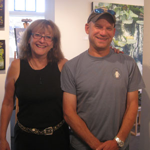 Ruth Offen with featured artisit Tim Shumm at waterworks....