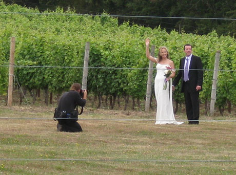 Wedding photographer Jmaes Krall was busy Saturday at the San Juan Vineyards...