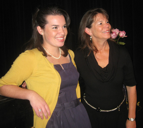 Hanna & her mom Cynthia after the show on Wednesday...