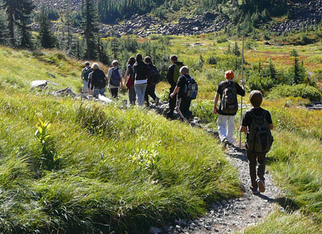 That's the eighth graders hiking Mount Baker in September....