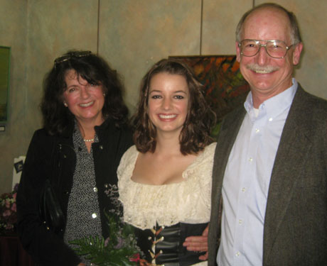Julie Hagn with her mom Kathy & dad Tom after the show - Julie may be the world's best ballet dancer (you heard it here first!)