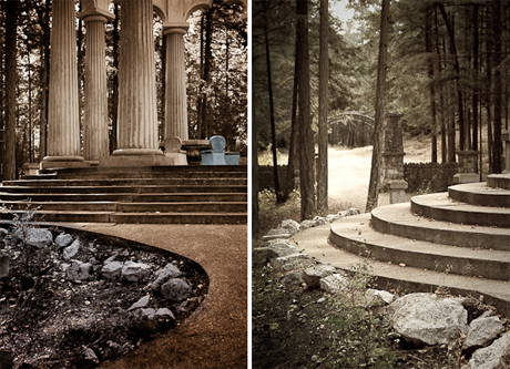 Over the river & through the woods - have you seent he mausoleum lately? Photos by Sandy Buckley.