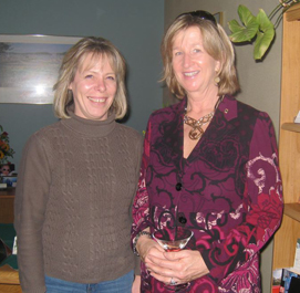 Reni (left) and Ellen at Friday night's celebration....