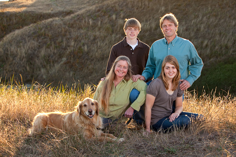 That's Trevor (left) & Craig, along with Carol & Lindsey, with their furry friend...photo by Mark Gardner.