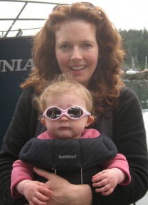 That's Victoria with her girl Lily at the open house at the Marine Labs last May.
