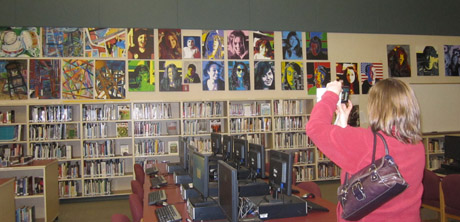 Sheila shot pictures of the pictures in the library, and on walls in the halls...