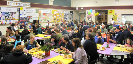The dining hall was full for the two hours I was there....photo by Jake Taylor.
