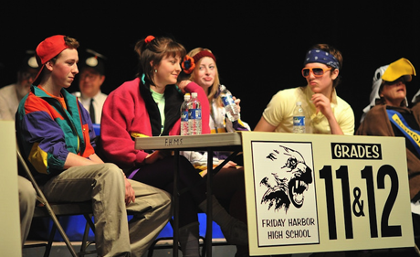 The 11th-12th Grade Team in action in the 2009 Knowledge Bowl - photo by James Krall.