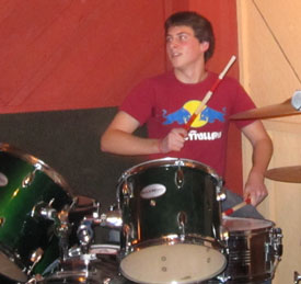 Zach Milkus on drums....