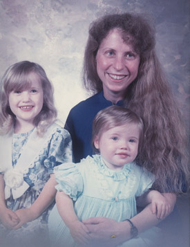 Marcia with little Alaina & Emily, in a photo taken as a Father's Day gift for Tom...