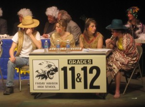 Last night's Knowledge Bowl was great - that's the 11th/12th Grade team of Chadwick, Guard, Snow & King. It's neat to be a place that takes the time to celebrate learning & knowledge...and to have a Schools Foundation that helps raise what's needed to give our kids an extra hand.