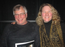 Vashon superintendent Michael Soltman came to see the Playwright's Festival with Krissy, Carolyn Haugan's daughter....