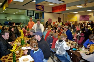 dinner A crowd came...and the food was awesome!
