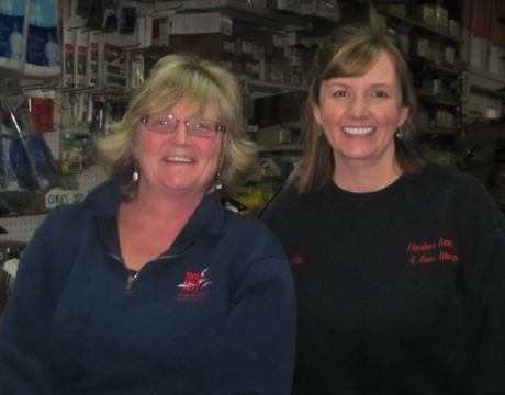 I always like dropping by Harbor Rentals when my lawn mower is busted, partly 'cause they fix it so well, and mostly becausa Donna & Sheila are always smiling.