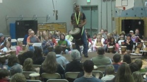 drumming2010 Kenya brought some 300 drums, and got the crowd going....