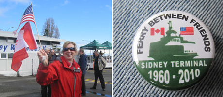 It was cool - we were welcomed by cheering folks from Sidney, and given buttons....
