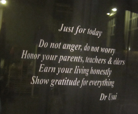 A quote for the day...in the window of Softwear, one of the best-smelling shops in town