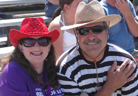 That's Rich Peterson with Linda Guernsey at Relay for Life last year...photo by Janice Peterson.