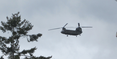 The Chinooks left after two on Thursday afternoon...