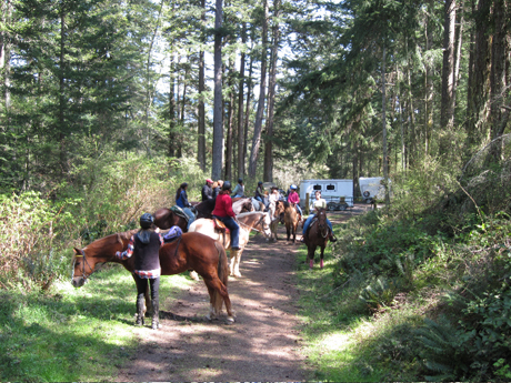 Thirteen riders went to the preserve at Turtleback mountain
