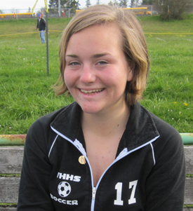 That's Rebecca Leff, who is presently the number one singles player for the FHHS tennis team this spring.