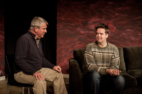 Salter tries to reassure his son everything is all right, in spite of his own uncertainty. Photo by John Sinclair.