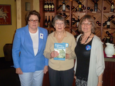 "Person Who Makes a Difference" honoree, Louisa Nishitani, flanked by president elect Diane Martindale, and board member Ann Jarrell.