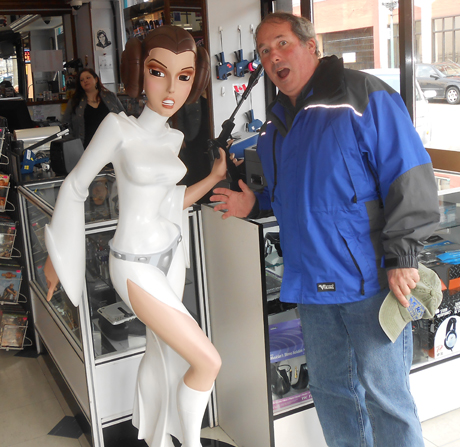 It was fun to run into Princess Leia at a used DVD shop downtown.... photo by NASA photo contributor Josie Byington.