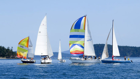 Sailboats racing in the 2013 Shaw Island Classic - Contributed photo