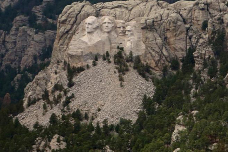 Darryl flew by Mount Rushmore three weeks ago