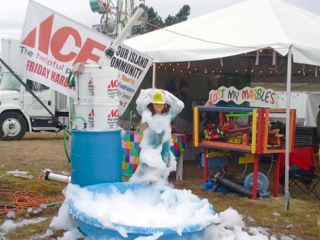 Here's a great shot of a girl covered in suds at the Fair - Kevin Holmes photo