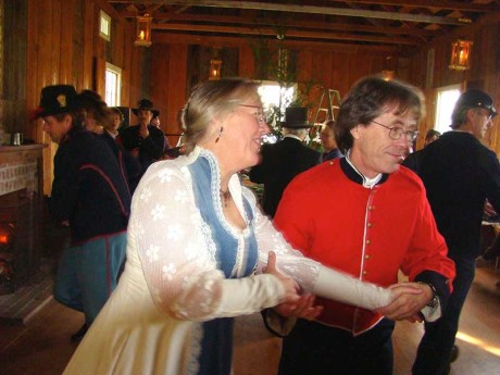 Francis and Rebecca Smith cut a rug during contra dancing at a recent Holiday Social