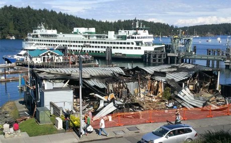 Downrigger's after the fire last August - Kevin Holmes photo
