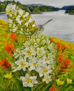 Meadow Death Camas with Island Marble by Rosalie Howarth - Click to enlarge - art submission from 2013