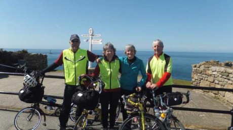 SJ  Islanders Kit Rawson, Kathy Thornburgh, Karen and Jim Vedder pedal through England:  "End To End" - Contributed photo