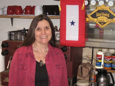 Irene Herring displays her Blue Star Banner - Contributed photo