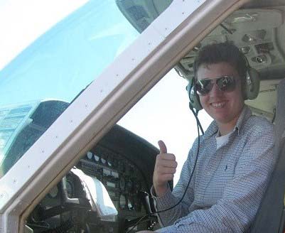 Matt Stepita in the pilot's seat of a Cessna Caravan - Contributed photo