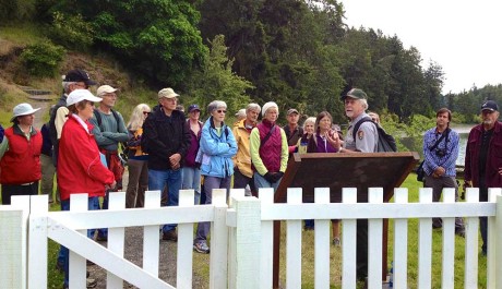Mike Vouri shares historical information with park visitors - Louise Dustrude photo