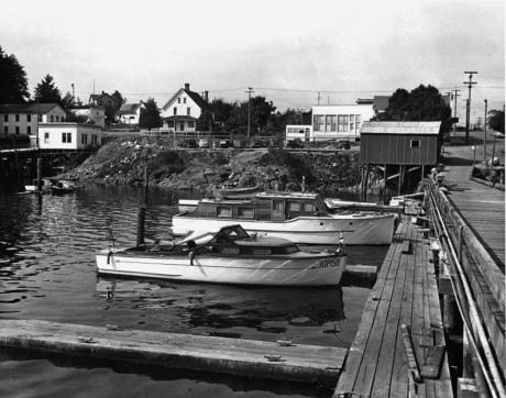Boating in Friday Harbor in the 1940's - SJ Historical Museum photo