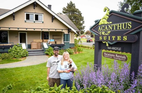 Ryan Bennett and Lynn Danaher, co-owners of Acanthus Suites - Tim Dustrude photo