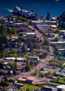 The 4th of July parade as viewed from the air - Click to enlarge - Chris Teren photo 