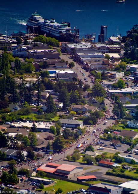 The 2012 parade as viewed from the air - Click to enlarge - Chris Teren photo