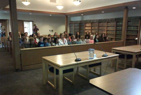 4th Graders in Court - Contributed photo
