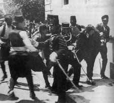The Archduke's assassin, Gavrilo Princip, is apprehended - Click to enlarge - Contributed photo