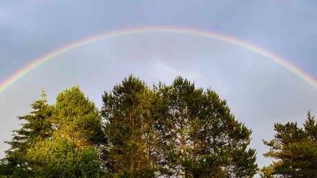 Rainbow over Friday Harbor - Click to enlarge - Kevin Holmes photo