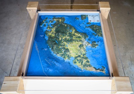 The new to-scale relief map of San Juan Island at the SJ Historical Museum - San Juan Update photo